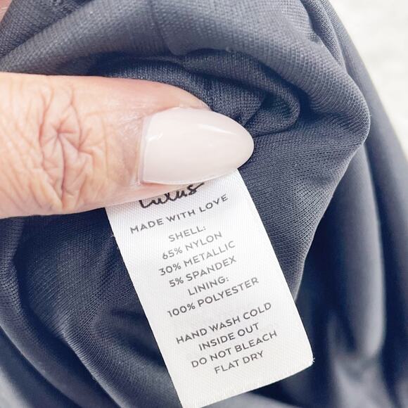 Lulu’s Women's Glow Goals Silver Sequin Maxi Dress‎ in Black Size Large - Picture 5 of 5